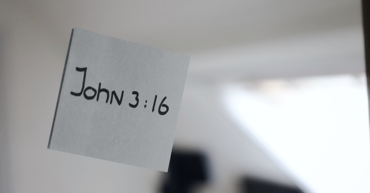 John 3:16 post-it note